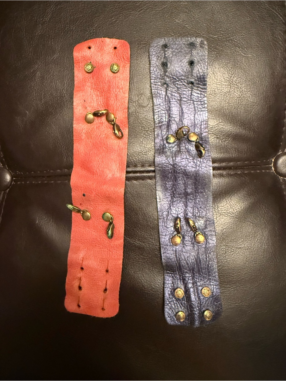Lenny Eva Leather Cuff Bracelet - Coral blue $100.00  sentiments Anthropologie